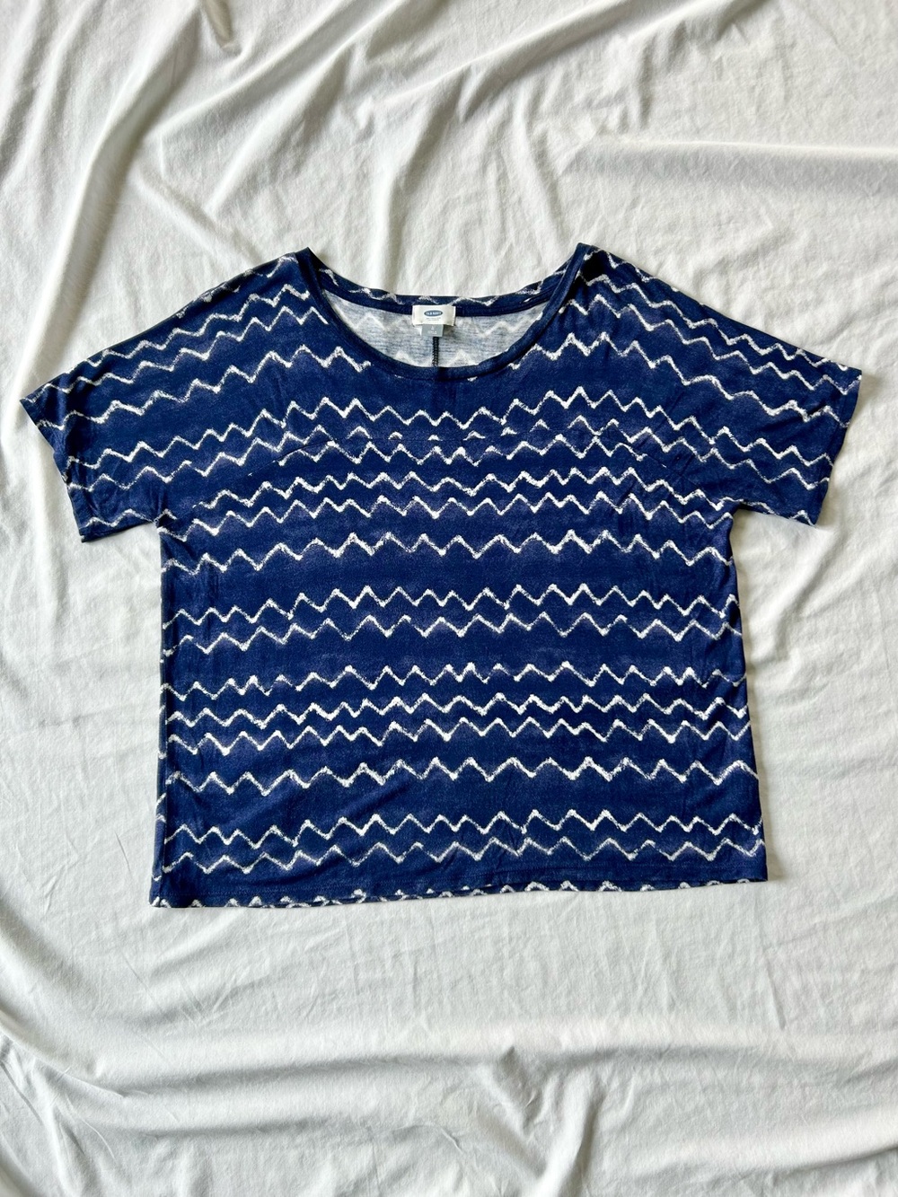 Old Navy Indigo Wave Tie Dye Relaxed Fit T-Shirt